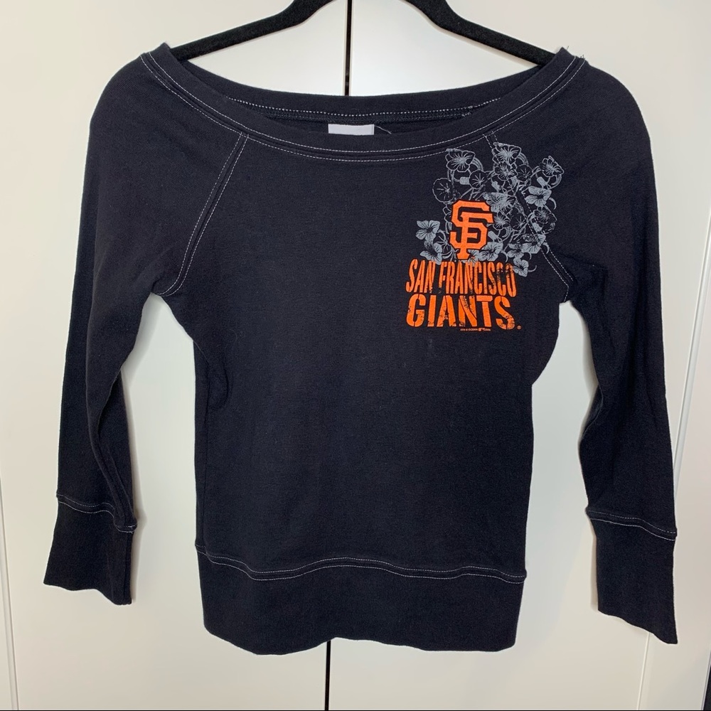 Junior’s 5th & Ocean MLB San Francisco Giants Off the Shoulder Sweatshirt